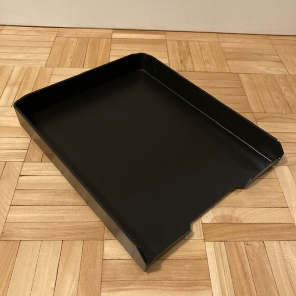 Black Stackable Paper Organizer Trays Set of 2 - Picture 3 of 3